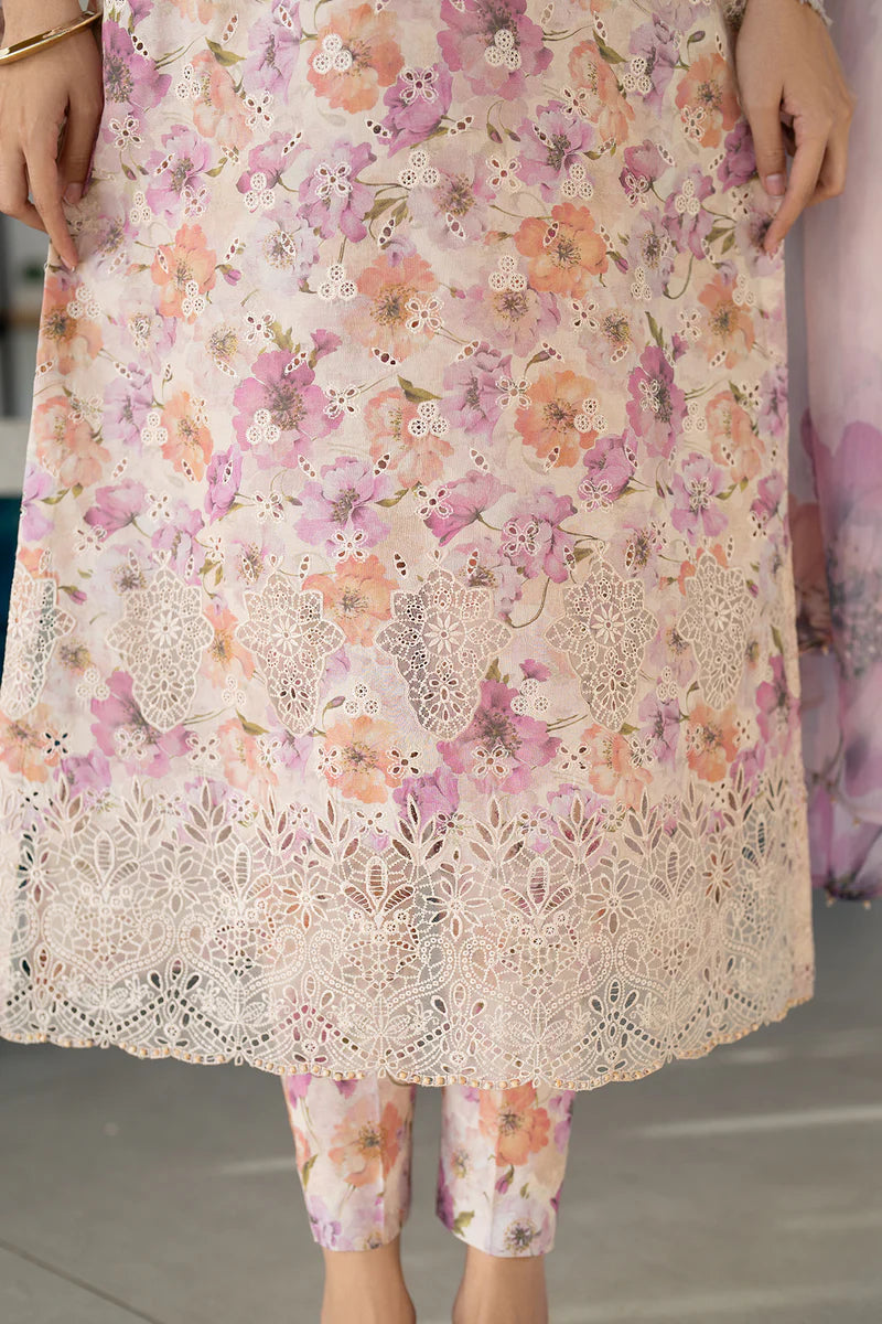 EMBROIDERED PRINTED LAWN UF-4099