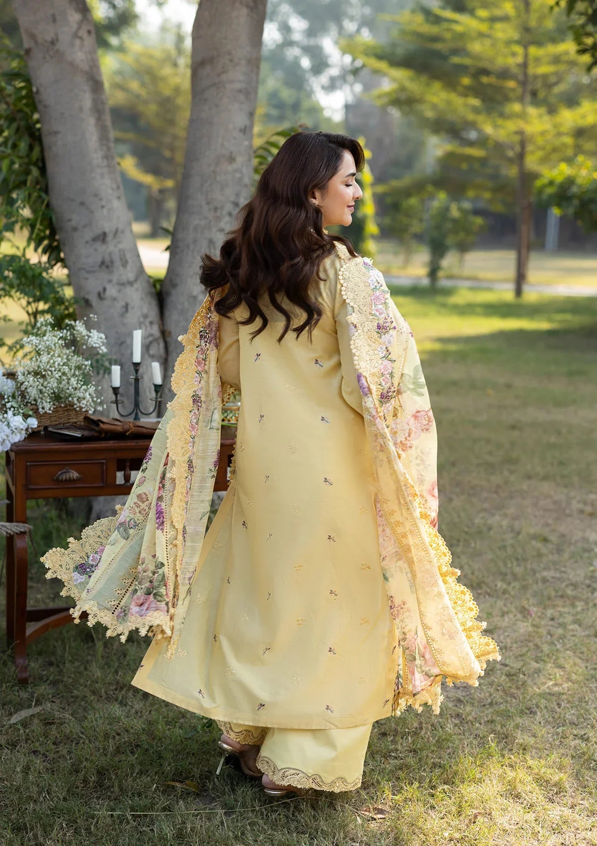 Elaf Luxury Embroidered Lawn 3Pc Unstitched ELY-05 SOUCI