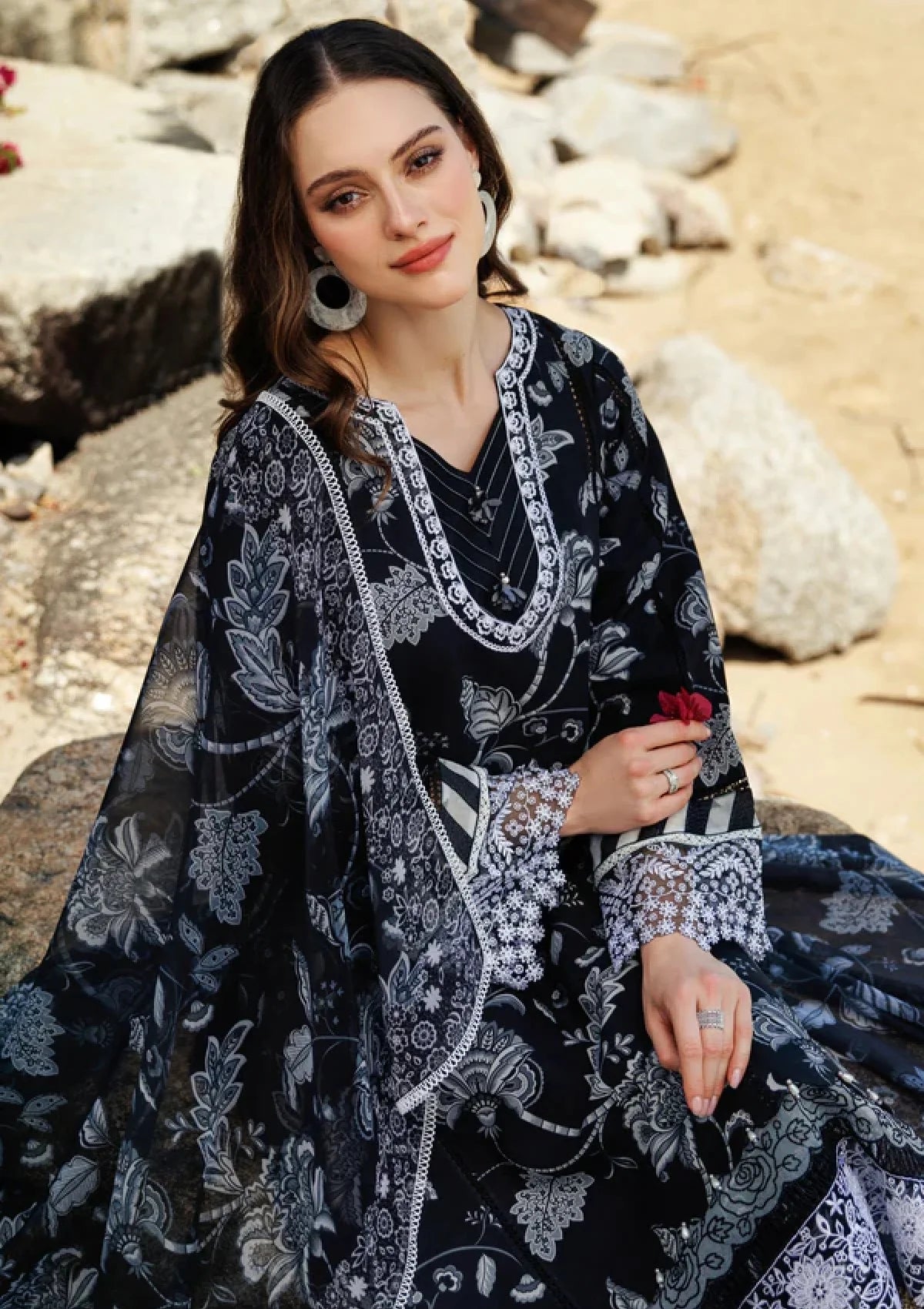 Lawn - Farasha - Aurea - Eid Summer 25 - Sable DuskFarasha
