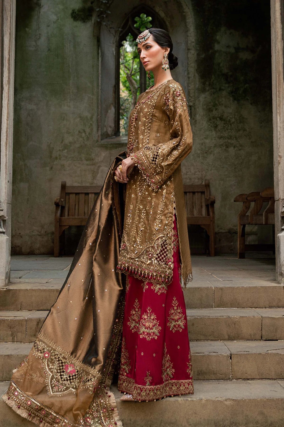 Maria B 3 Piece Unstitched Embroidered Raw Silk Suit Regular price