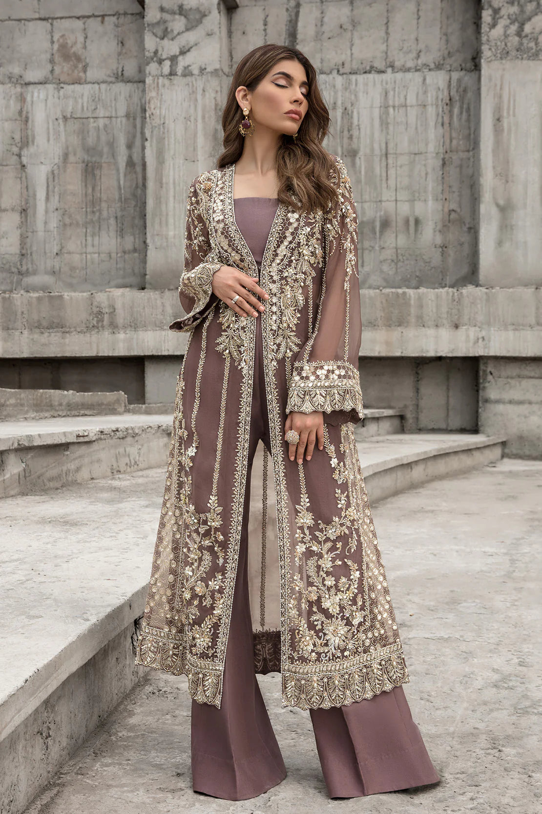 Beautiful Front Open Gown Dress – Lady Attires - Main Image