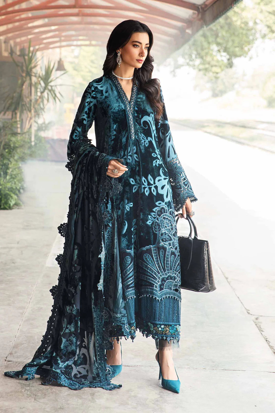 palachi dress design 3 Piece Unstitched Embroidered Palachi Suit