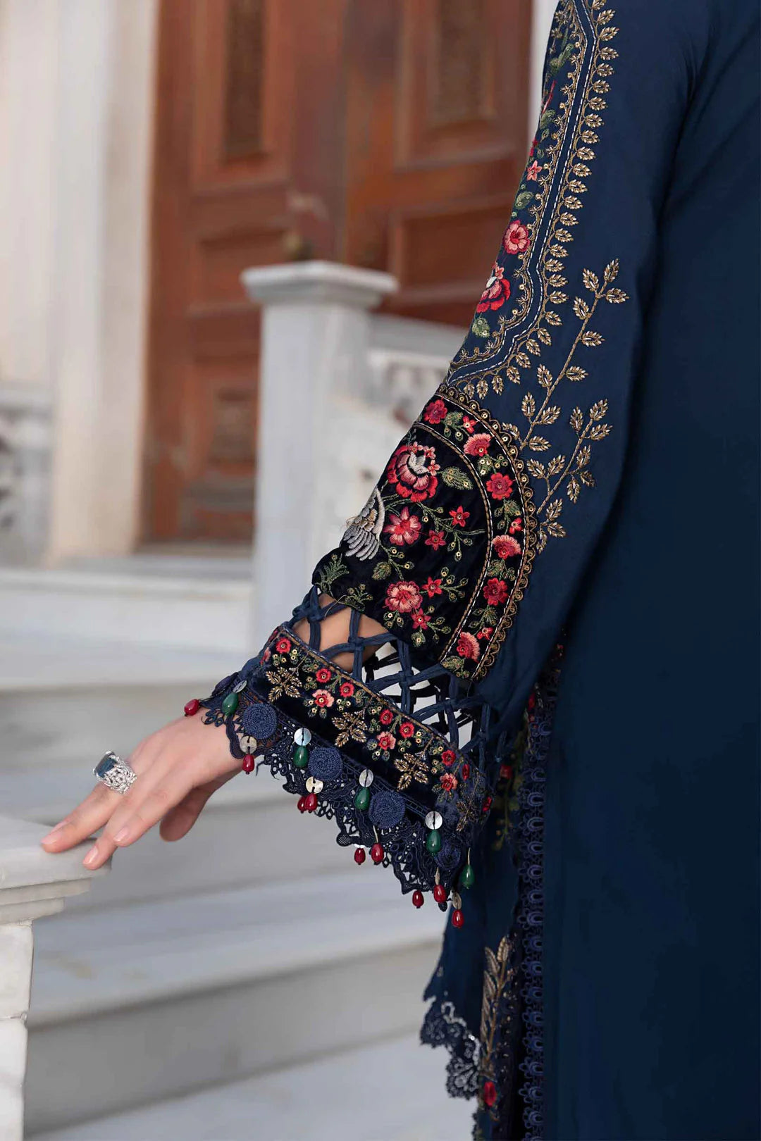Heavy Emb Dhanak with Emb Dhanak shawl