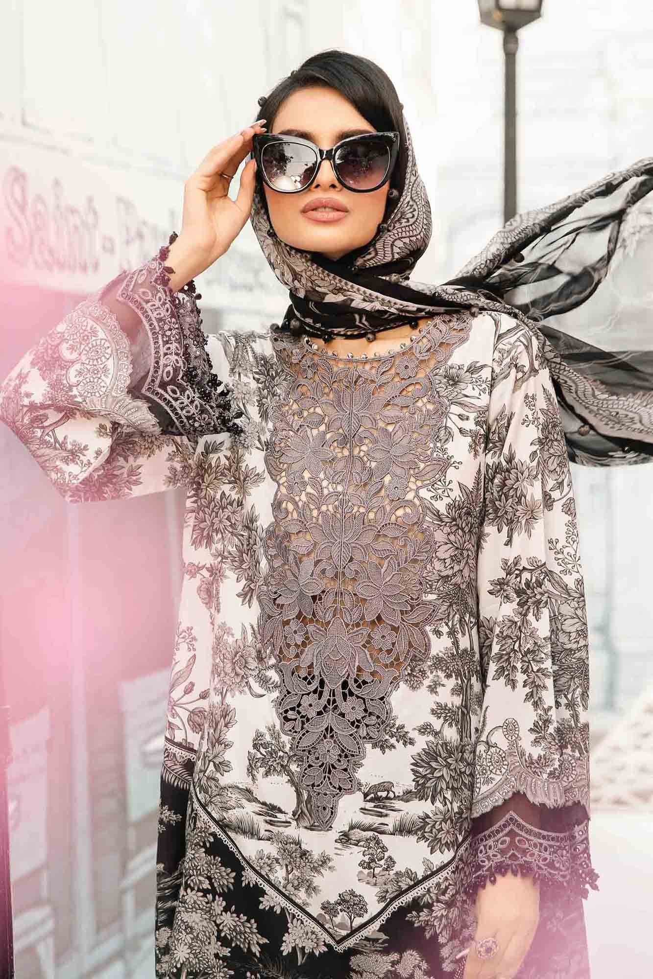 Maria.B MPrints Embroidered Lawn Unstitched 3Pc Suit MPT-2608-B