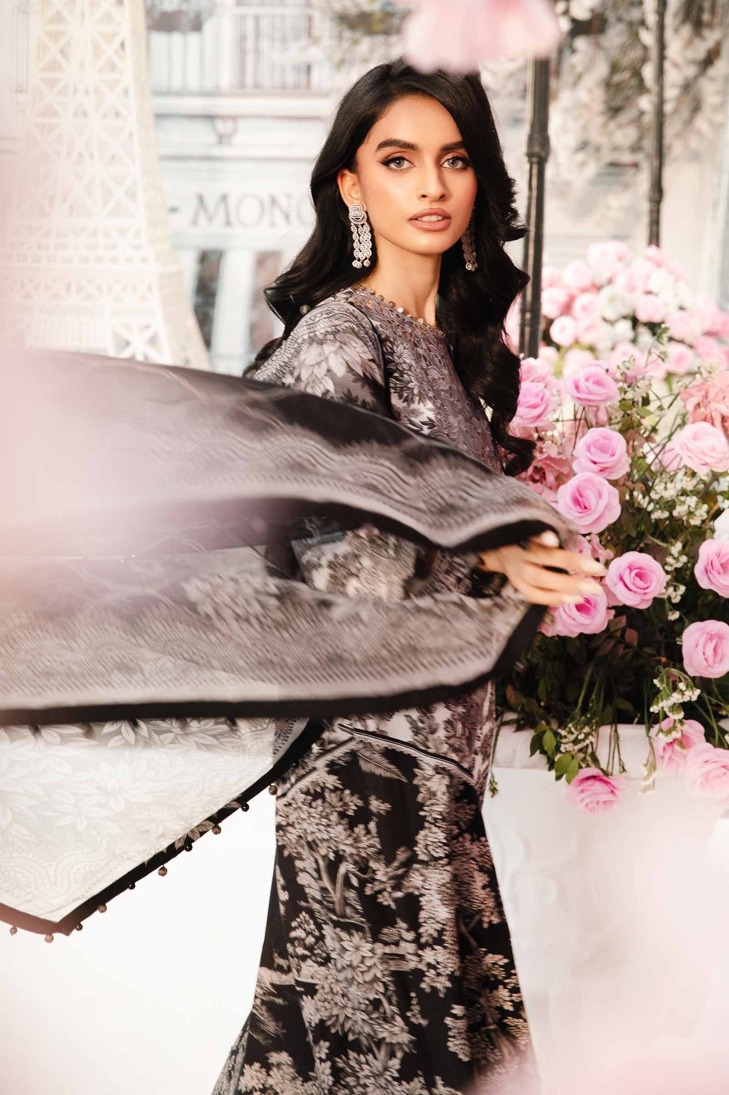 Maria.B MPrints Embroidered Lawn Unstitched 3Pc Suit MPT-2608-B