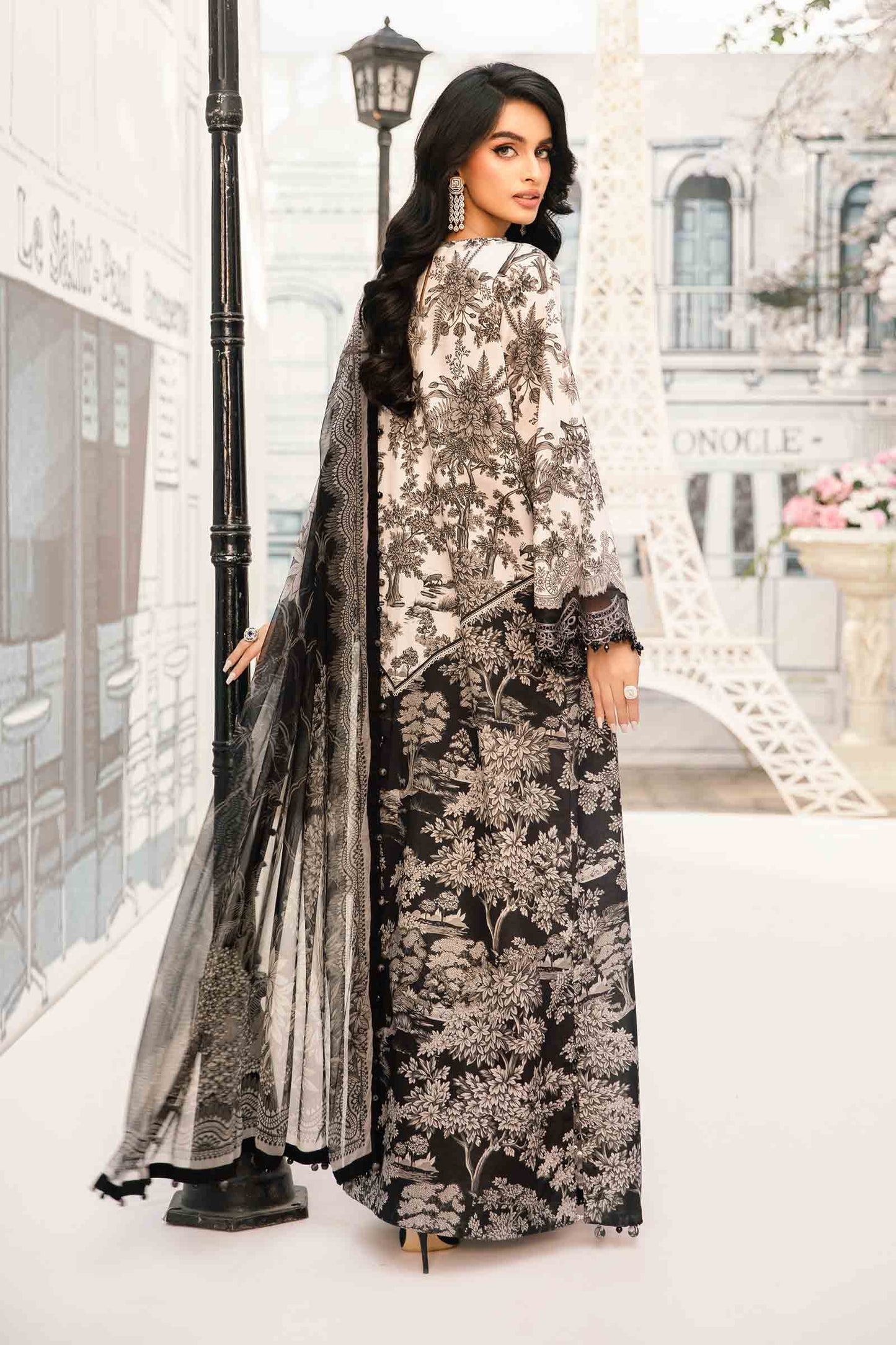 Maria.B MPrints Embroidered Lawn Unstitched 3Pc Suit MPT-2608-B