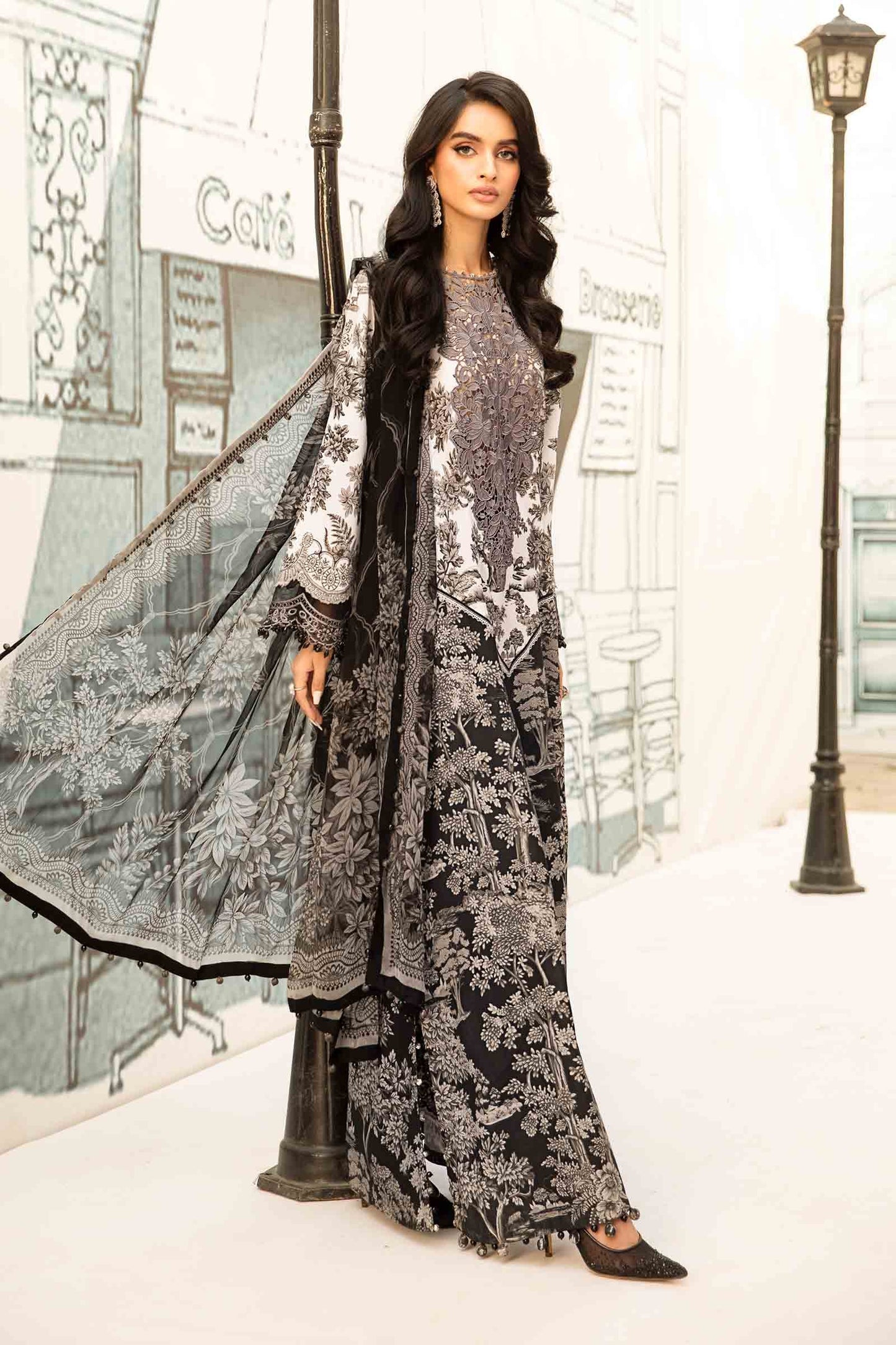 Maria.B MPrints Embroidered Lawn Unstitched 3Pc Suit MPT-2608-B