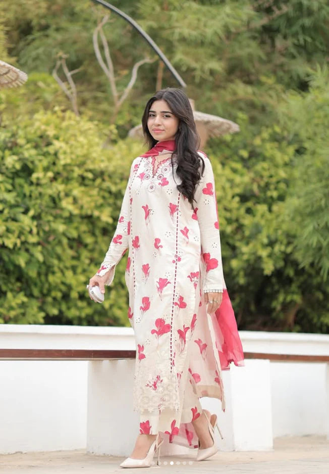 Iznik Premium Lawn Embroidered Collection Unstitched Floral Affair UE-443
