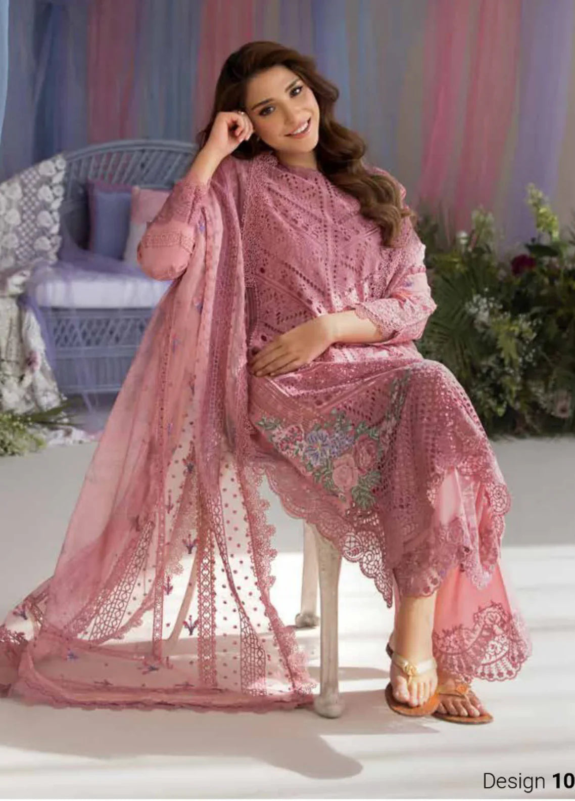 Sobia Nazir Embroidered Lawn Suits Unstitched 3 Piece - SN25LL 10A