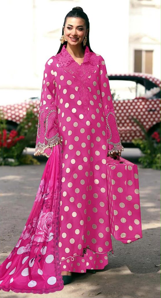 Maria.B MPrints Embroidered Lawn 3Pc Unstitched Suit MPT-3004-B