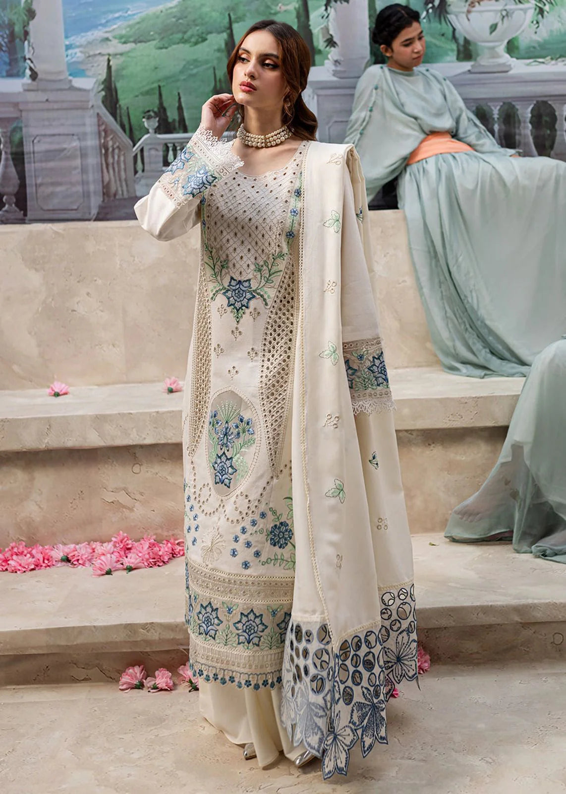 Embroidered lawn unstitch new article 10019