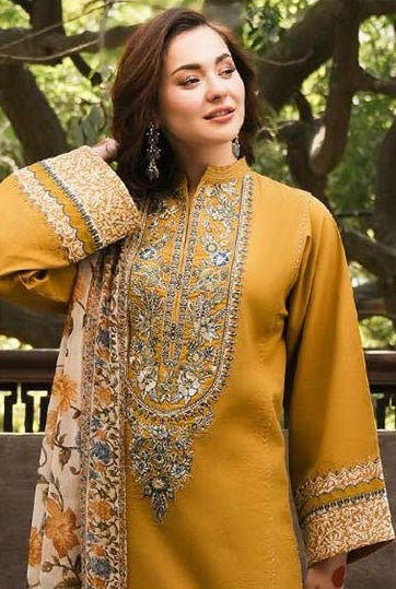 Sapphire Embroidered Unstitched Khaddar 3 Piece d204