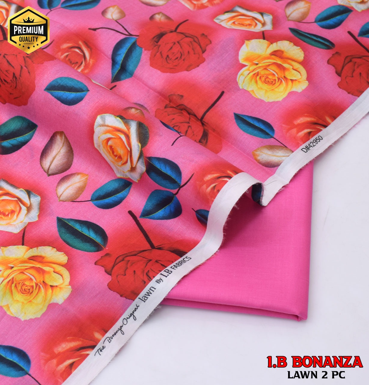 Digital Print Luxury Lawn | Essential 2-Piece Collection D-1001