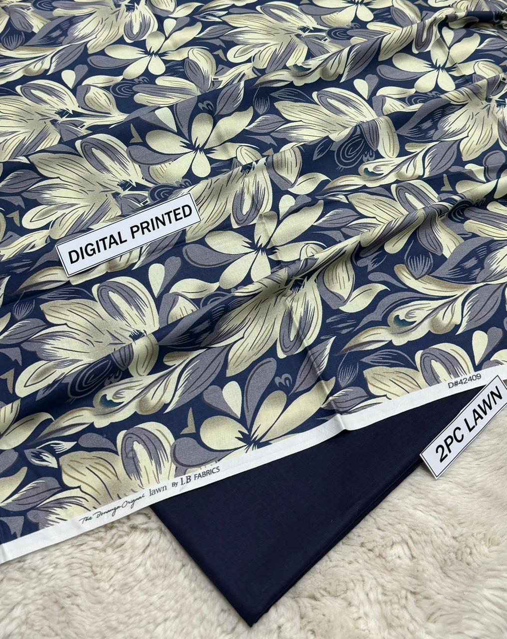 Digital Print Luxury Lawn | Essential 2-Piece Collection D-1006