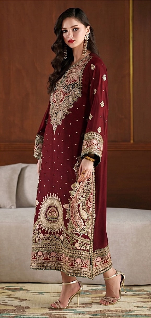 Ethnic 2pc Silk Unstitched