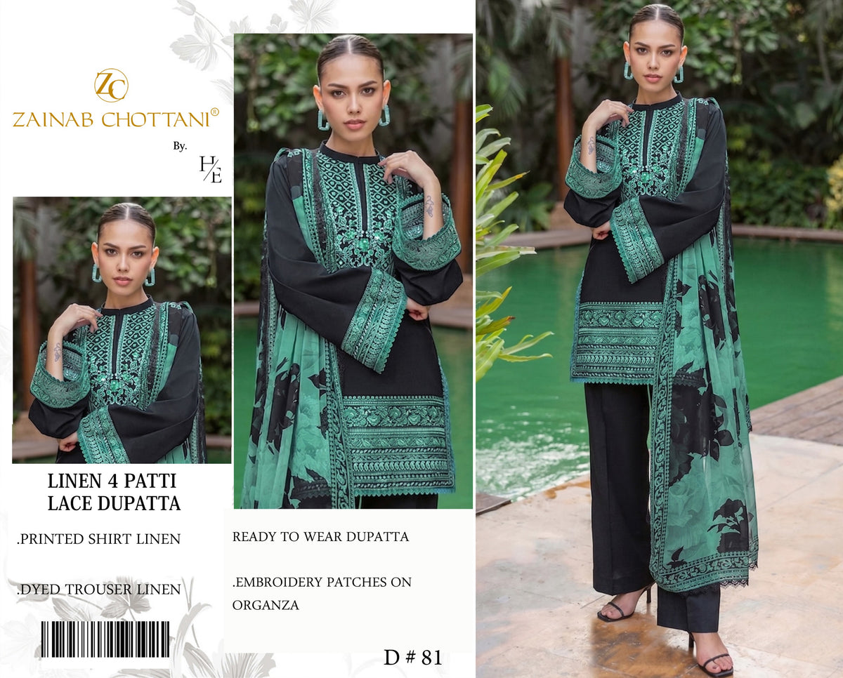 Zainab Chottani Linen 3 piece