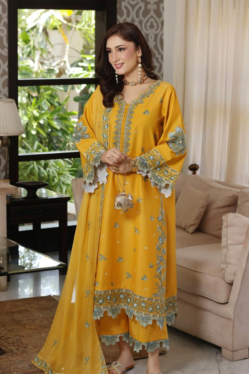Luxury Dhanak 3 Piece Unstitched