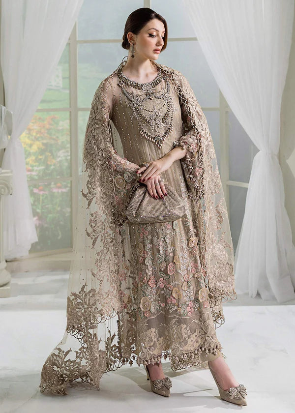 Maria B Embroidered Luxury Chiffon Unstitched 3Pc Suit MPC-25-107