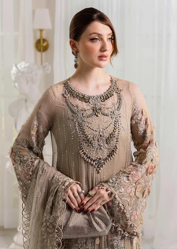 Maria B Embroidered Luxury Chiffon Unstitched 3Pc Suit MPC-25-107