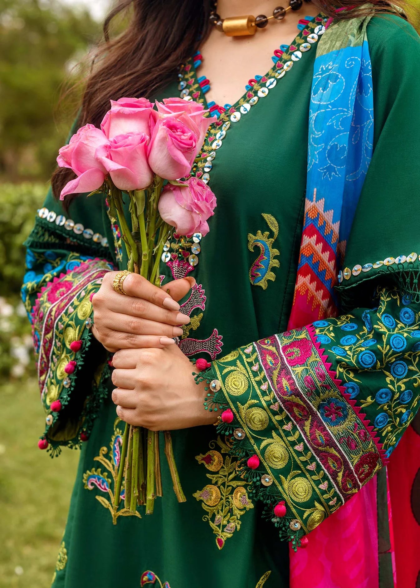 Zara Shahjahan - 3PC Dhanak Embroidered Suit - VL1045