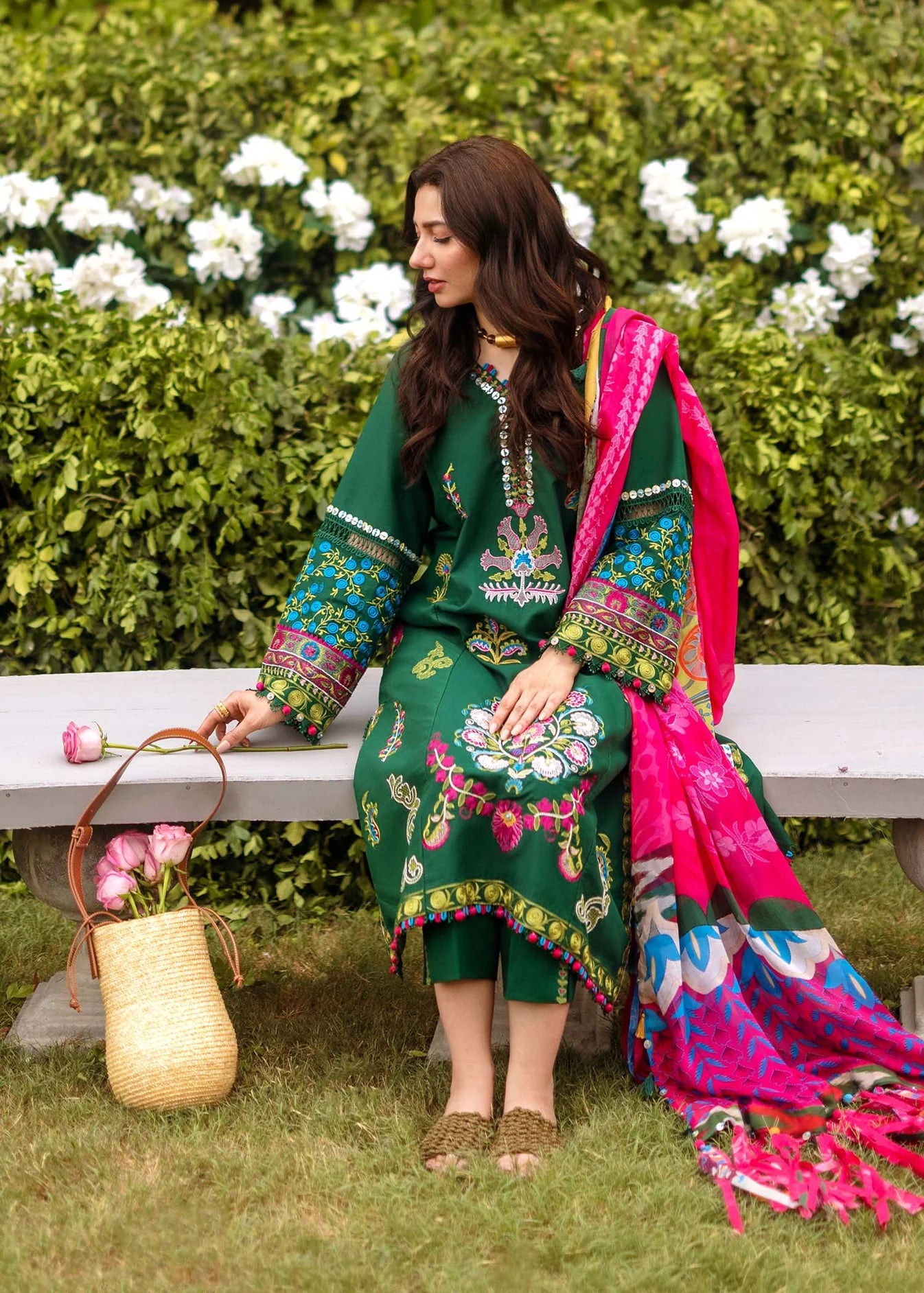 Zara Shahjahan - 3PC Dhanak Embroidered Suit - VL1045