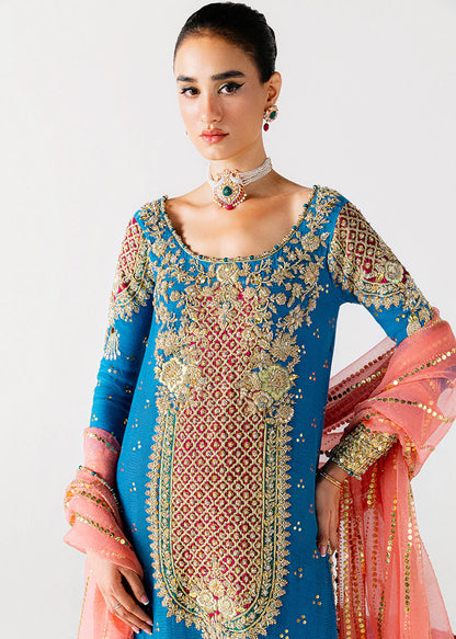 Sara Rohail Asghar SHAB AYIN Raw Silk Hand Embellished & Embroidered 3 Piece Dress - J1074