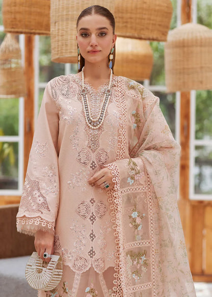 Crimson BEYOND THE GARDEN Chikankari Embroidered Luxury Lawn 3 Piece Dress - 0955