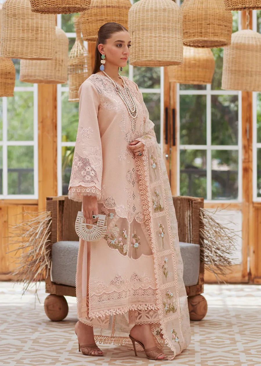 Crimson BEYOND THE GARDEN Chikankari Embroidered Luxury Lawn 3 Piece Dress - 0955