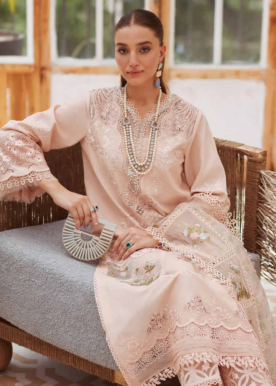 Crimson BEYOND THE GARDEN Chikankari Embroidered Luxury Lawn 3 Piece Dress - 0955
