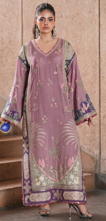 Ethnic 2pc pink Shakira silk Unstitched