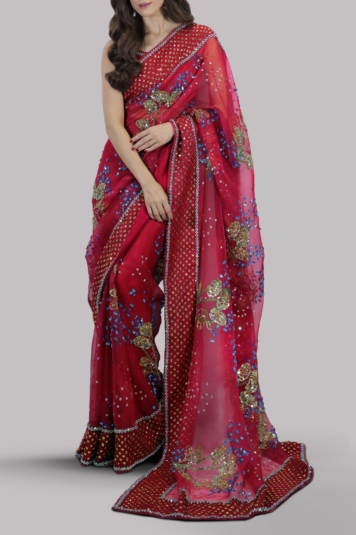 Muse Luxe - Tango Red Sari