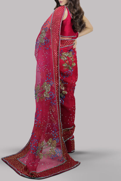 Muse Luxe - Tango Red Sari