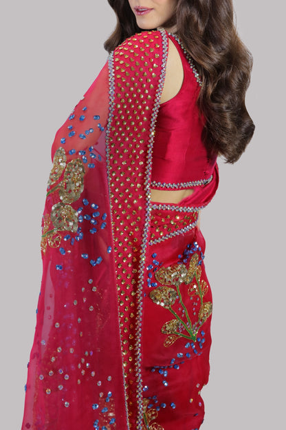 Muse Luxe - Tango Red Sari
