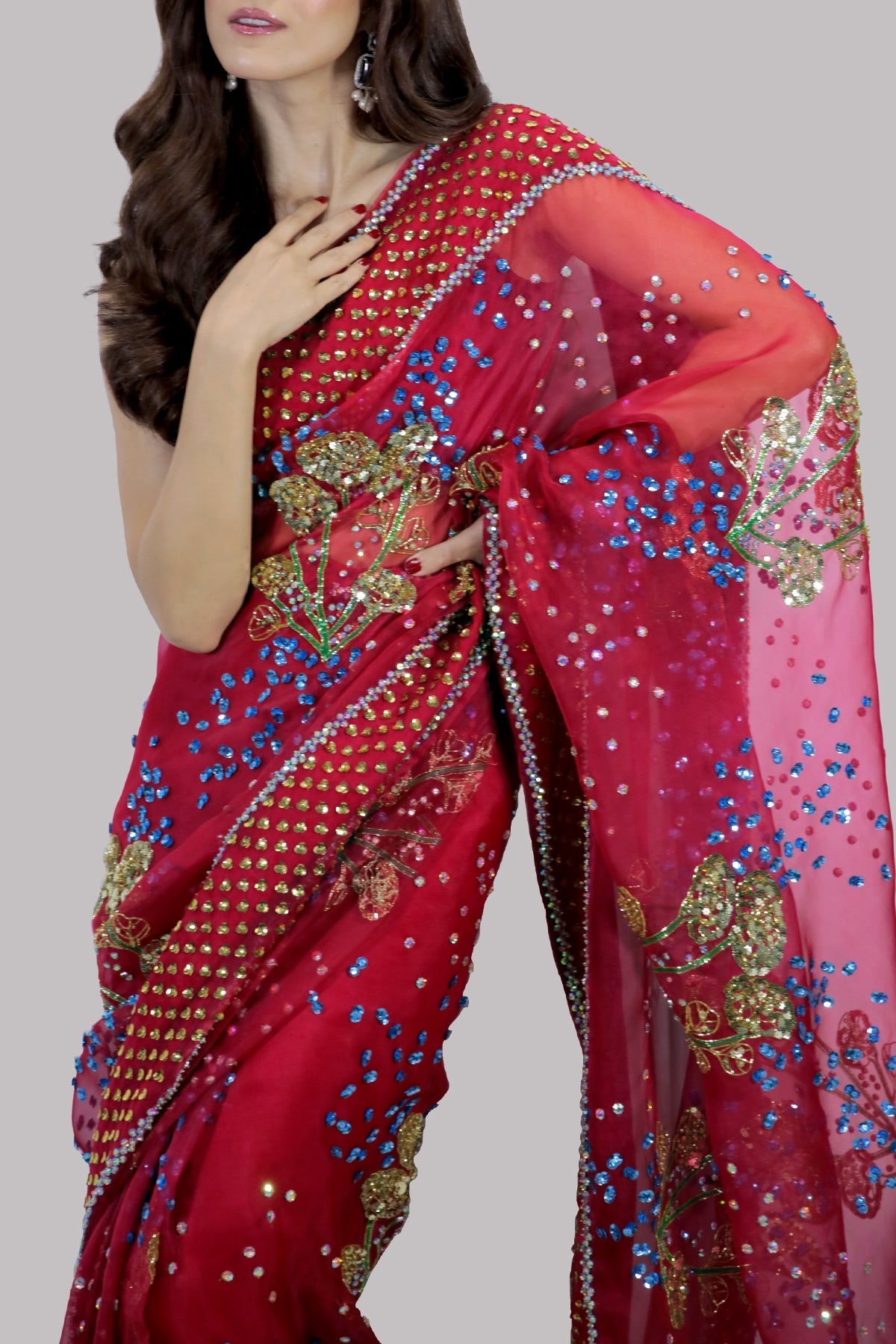 Muse Luxe - Tango Red Sari