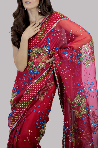 Muse Luxe - Tango Red Sari