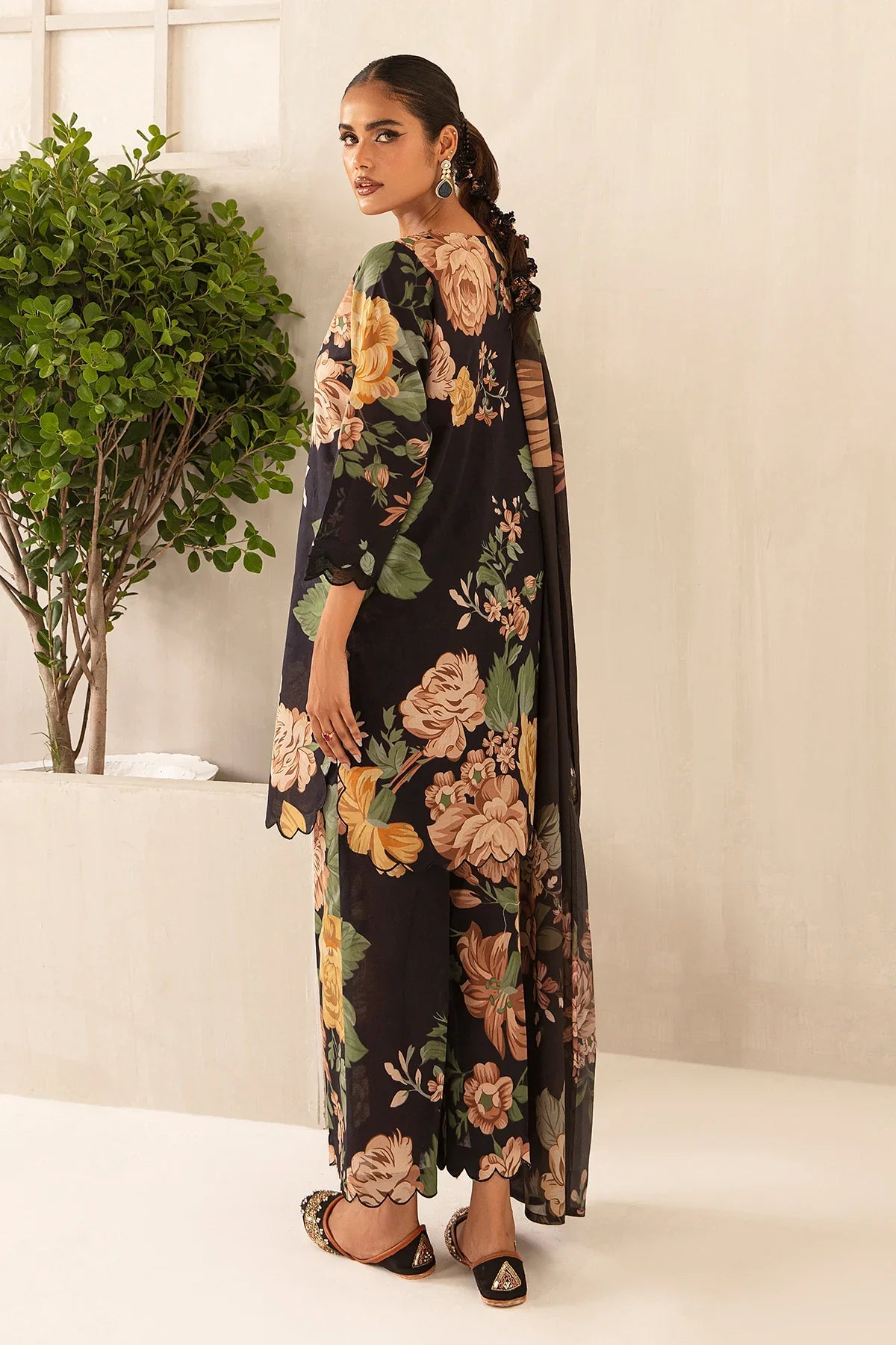 Baroque Digital Printed Co Ord Lawn 3 pc - 09103