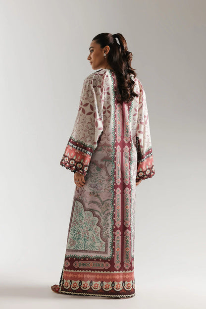 Ethnic 2pc Silk Printed Kaftan Unstitched