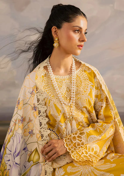 Mahnur Embroidered Lawn Chicken Kari 3Pc Unstitched