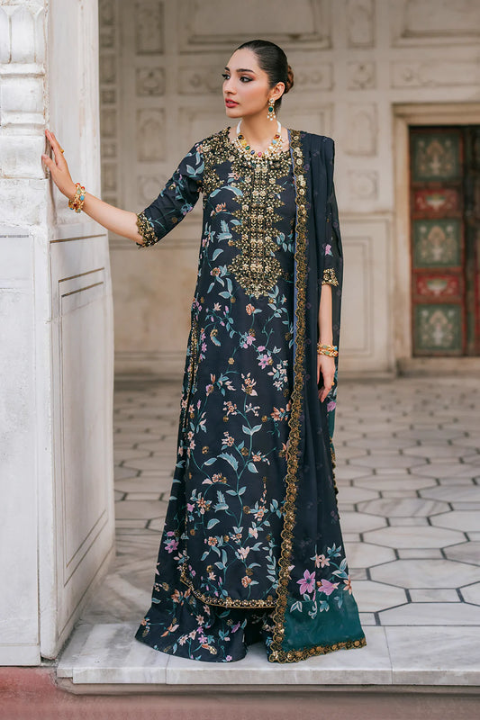 UE-317 Embroidered Printed Lawn