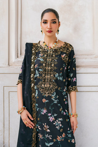 UE-317 Embroidered Printed Lawn