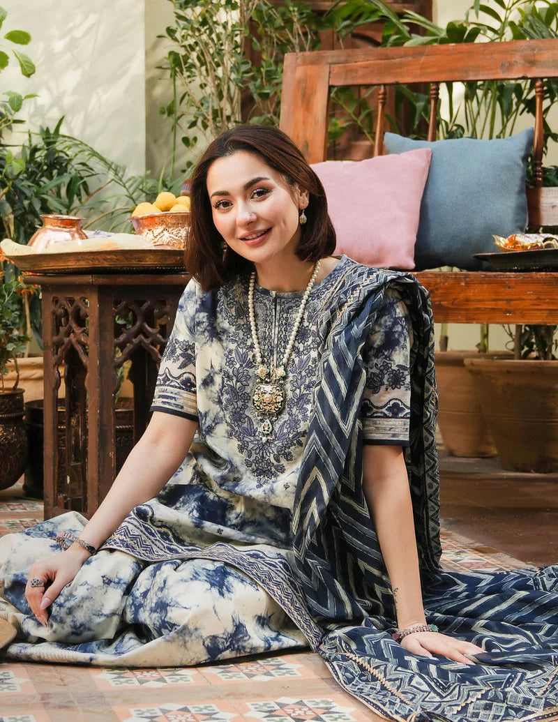 SAPPHIRE EMBROIDERED PRINTED LAWN - 3 PC UNSTITCHED