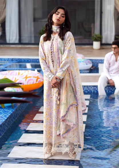 Maria.B Embroidered Printed Lawn 3Pc Unstitched MP#07B