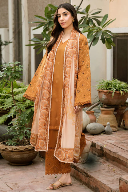 Golden Dusk Unstitched 3 piece Dhanak