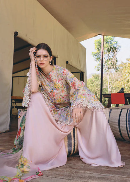 Maria B.M prints Spring Summer'26 Lawn Embroidered & Printed 3 Piece Dress