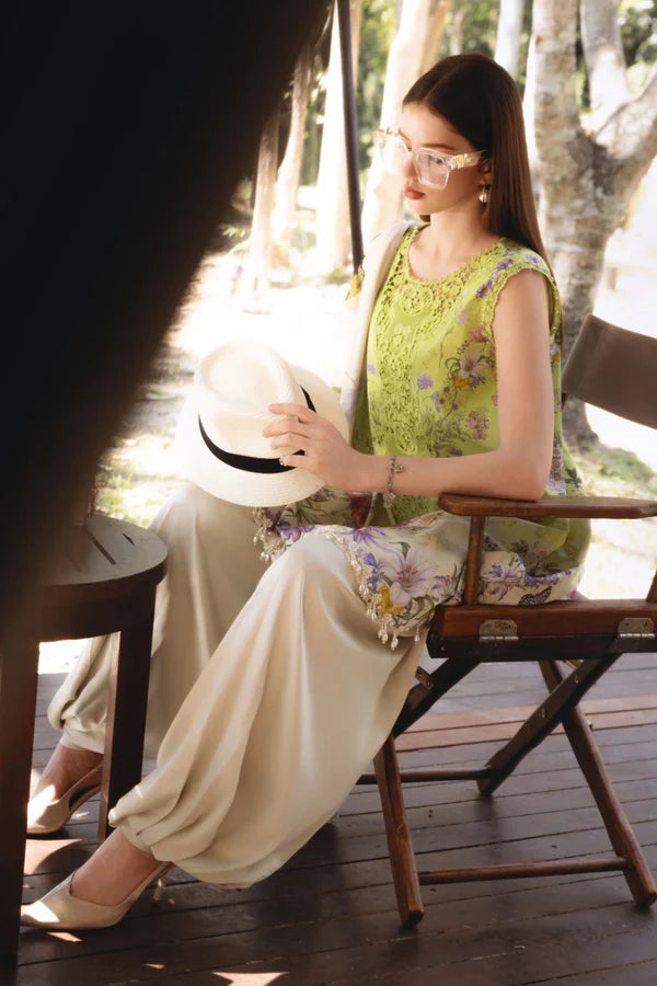 MARIA.B Lawn Embroidered & Printed 3 Piece Dress