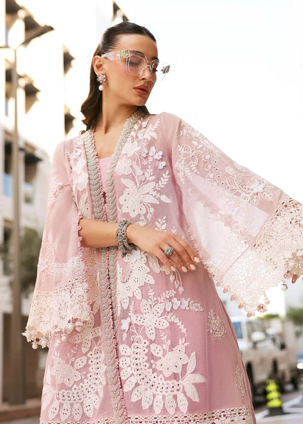 Maria B Unstitched Embroidered Luxury Lawn 3 Piece Suit MB26UEL 3A - Eid Collection
