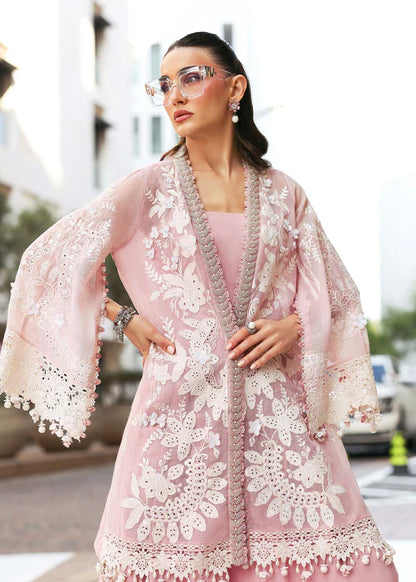 Maria B Unstitched Embroidered Luxury Lawn 3 Piece Suit MB26UEL 3A - Eid Collection