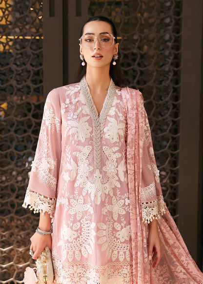 Maria B Unstitched Embroidered Luxury Lawn 3 Piece Suit MB26UEL 3A - Eid Collection