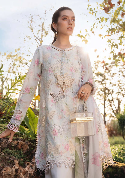 MARIA.B Lawn Embroidered & Printed 3 Piece Dress