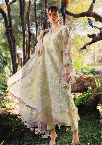 MARIA.B Lawn Embroidered & Printed 3 Piece Dress
